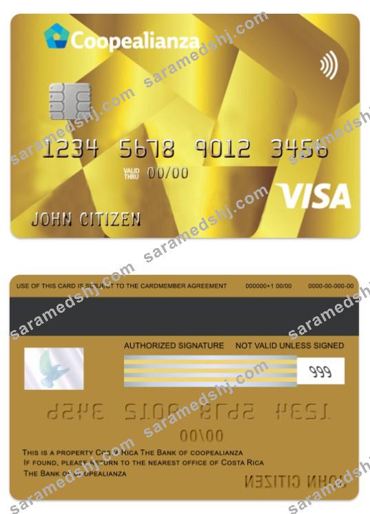 Costa Rica Coopealianza visa gold card